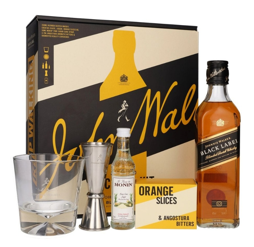 Johnnie Walker Black Not So Old Fashioned 35cl Botle & Glass Gift Pack